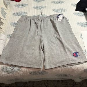 Champion Logo Shorts Fleece - Gray - Mens 4XL